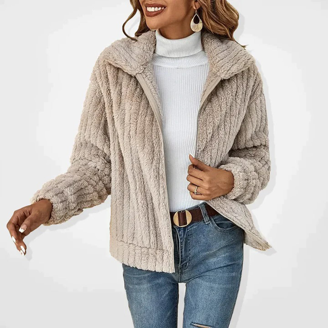 Dames Fleece Vest - Lange V-Hals - Comfortabele Pasvorm met Zakken - Ideaal Voor Herfst en Winter