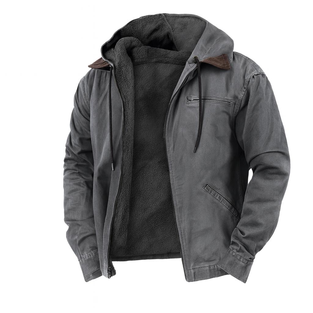 Maarten | Katoenen capuchonjack met zachte voering