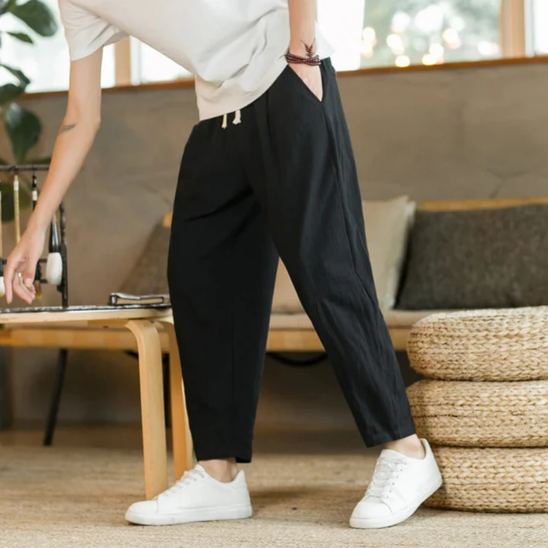 Binsoy - Casual broek met trekkoord voor heren, perfect voor een comfortabele en stijlvolle zomerlook