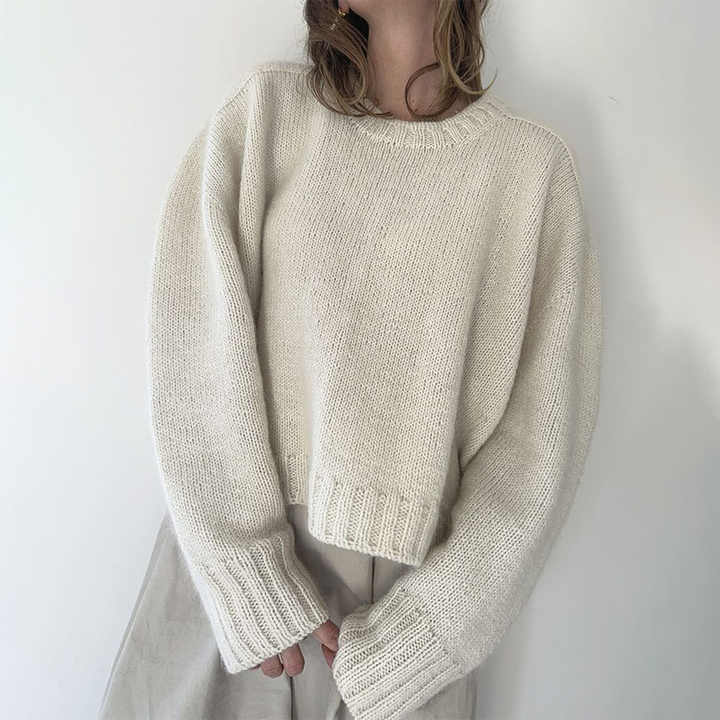 Lara – Klassevolle sweater met ronde hals, ideaal voor een elegante en verfijnde look