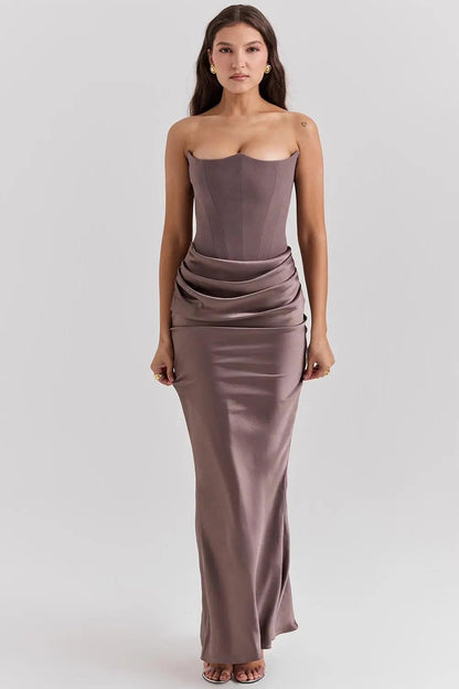 Annelies | Strapless korset jurk met elegante afwerking