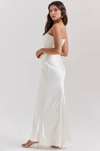 Annelies | Strapless korset jurk met elegante afwerking