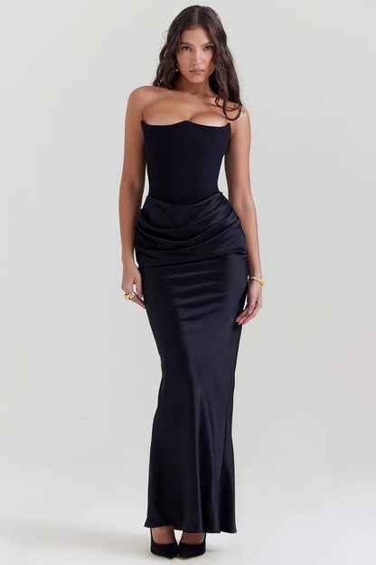 Annelies | Strapless korset jurk met elegante afwerking