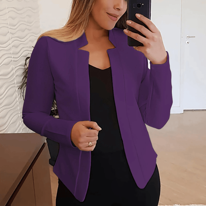 Casual Damesblazer – Stijlvolle Korte Blazer voor Werk, Kantoor en Dagelijks Gebruik