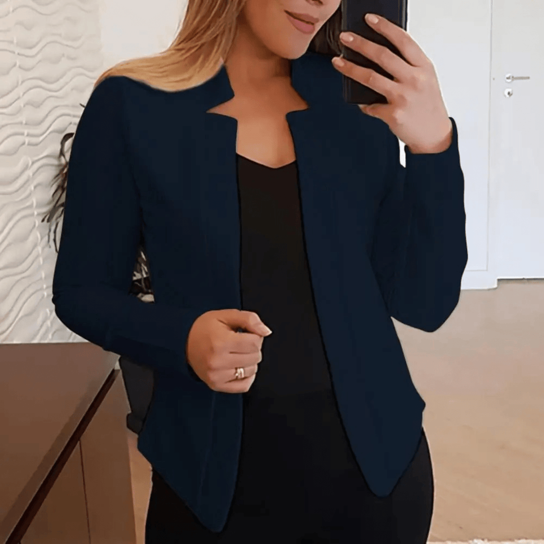 Casual Damesblazer – Stijlvolle Korte Blazer voor Werk, Kantoor en Dagelijks Gebruik