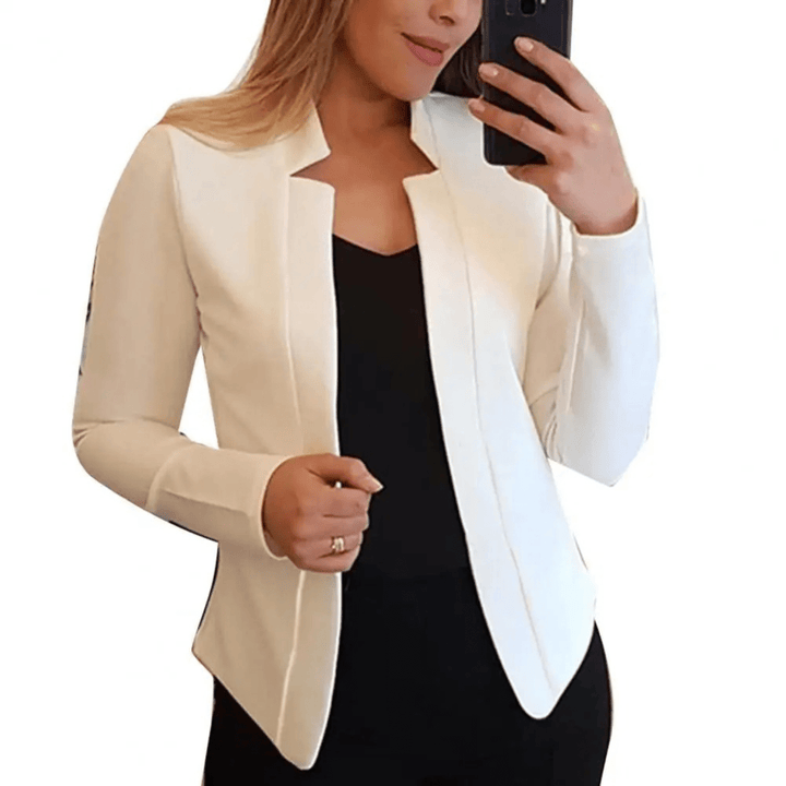 Casual Damesblazer – Stijlvolle Korte Blazer voor Werk, Kantoor en Dagelijks Gebruik
