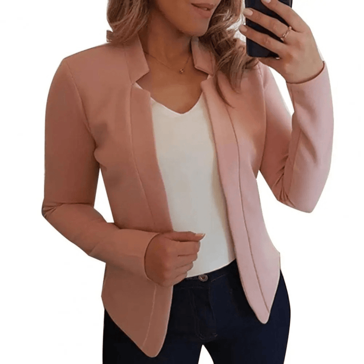 Casual Damesblazer – Stijlvolle Korte Blazer voor Werk, Kantoor en Dagelijks Gebruik