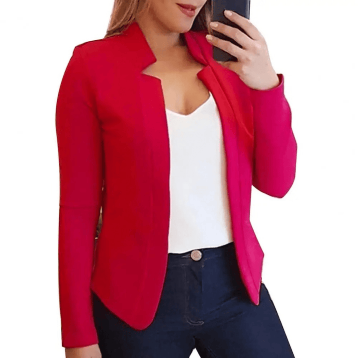 Casual Damesblazer – Stijlvolle Korte Blazer voor Werk, Kantoor en Dagelijks Gebruik