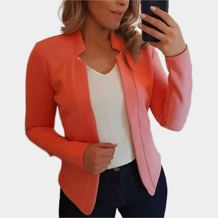 Casual Damesblazer – Stijlvolle Korte Blazer voor Werk, Kantoor en Dagelijks Gebruik