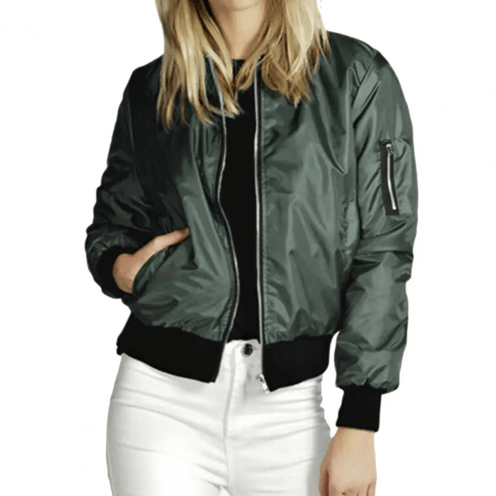 Casual met Rits Dames Bomberjack – Perfect voor Lente, Herfst en Dagelijks Gebruik