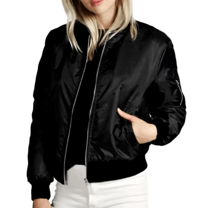Casual met Rits Dames Bomberjack – Perfect voor Lente, Herfst en Dagelijks Gebruik