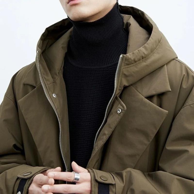Daan | Wintertrenchcoat met gewatteerde voering en verlengde snit