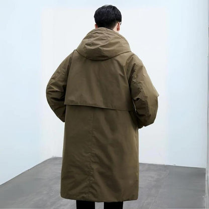 Daan | Wintertrenchcoat met gewatteerde voering en verlengde snit