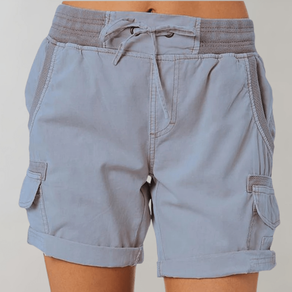 Dames Cargo Short – Zomershort met Elastische Taille en Verstelbaar Koord