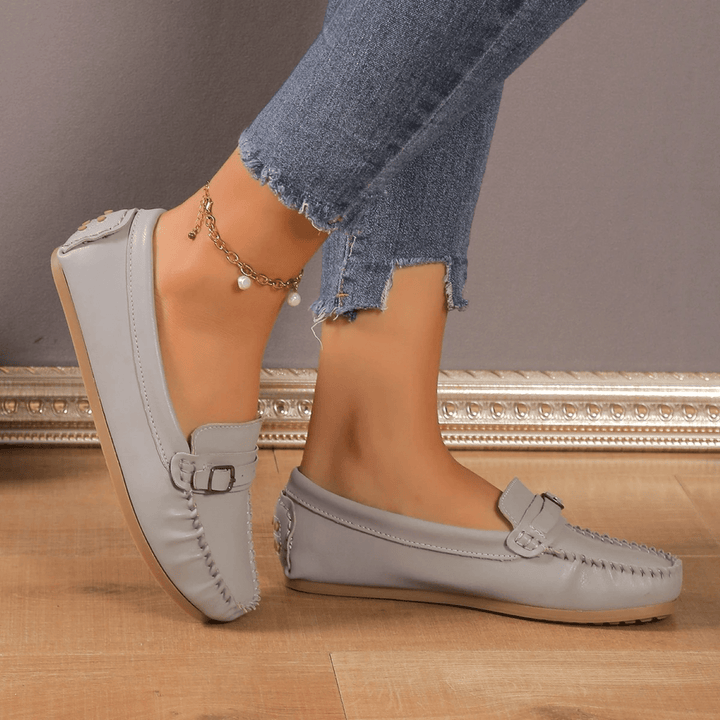 Dames Loafers – Comfortabele Schoenen met Gesp – Casual & Slip-On Werkschoenen