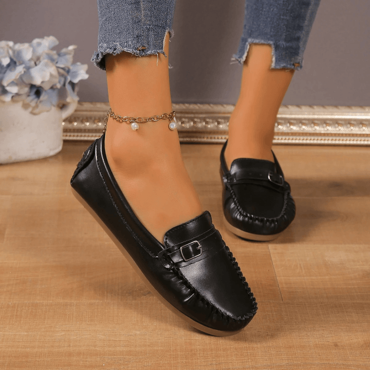 Dames Loafers – Comfortabele Schoenen met Gesp – Casual & Slip-On Werkschoenen