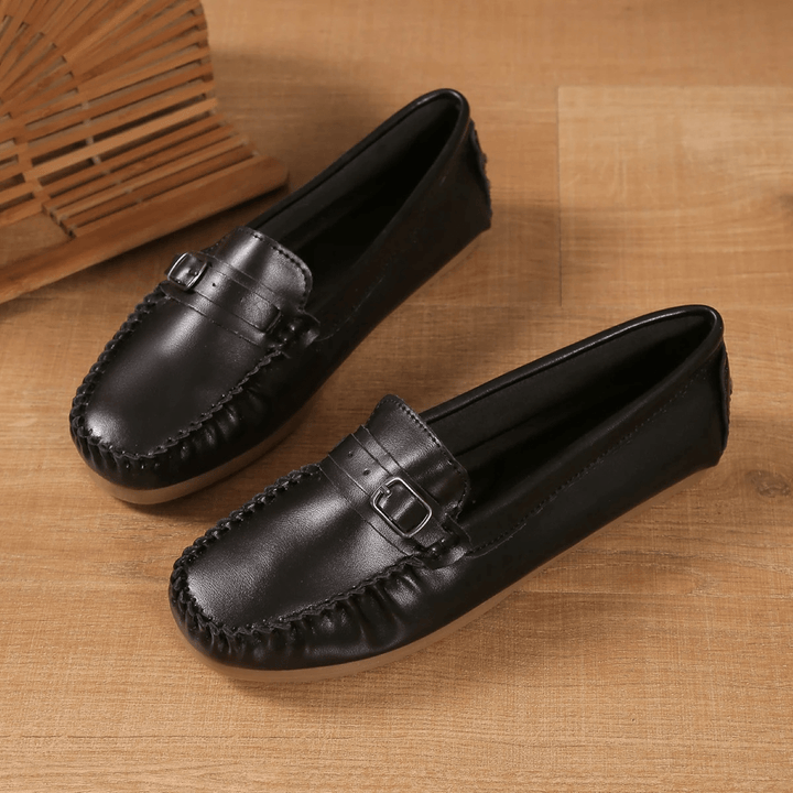 Dames Loafers – Comfortabele Schoenen met Gesp – Casual & Slip-On Werkschoenen