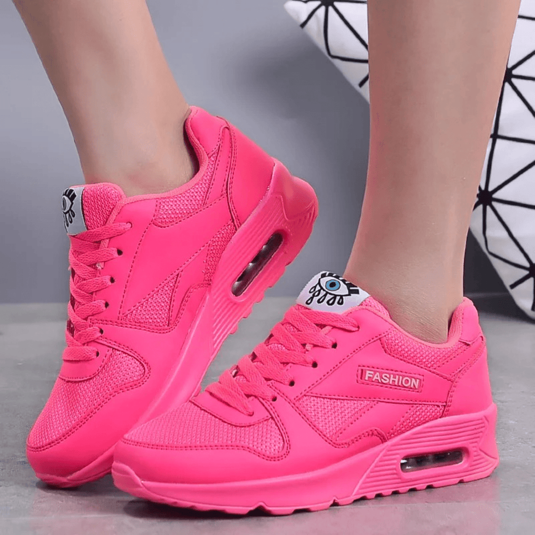 Dames Sneakers met Luchtkussen – Ademend Mesh, Comfortabele Verhoogde Zool, Sportieve Hardloopschoenen