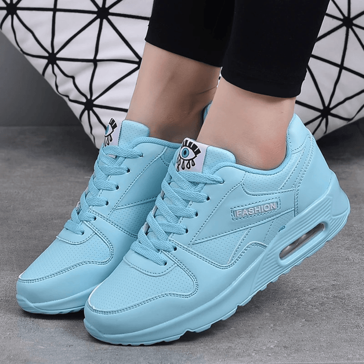 Dames Sneakers met Luchtkussen – Ademend Mesh Schokdempend, Comfortabele Sportschoenen
