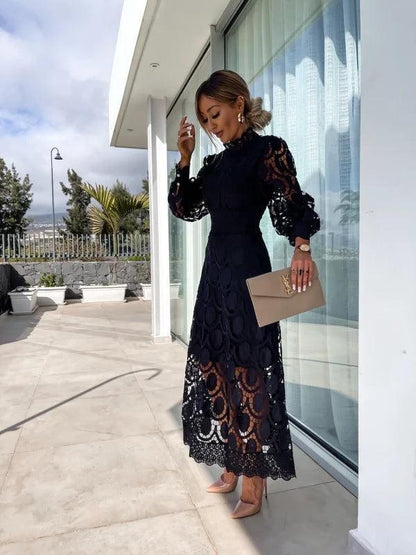 Dieuwke | Elegante midi-avondjurk met figuurflatterende pasvorm