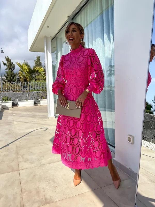 Dieuwke | Elegante midi-avondjurk met figuurflatterende pasvorm