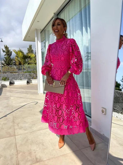 Dieuwke | Elegante midi-avondjurk met figuurflatterende pasvorm