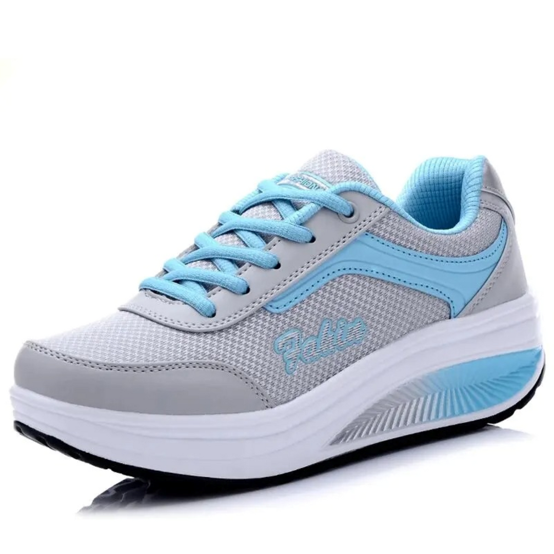 Driekleurige laceup orthopedische dames sneakers