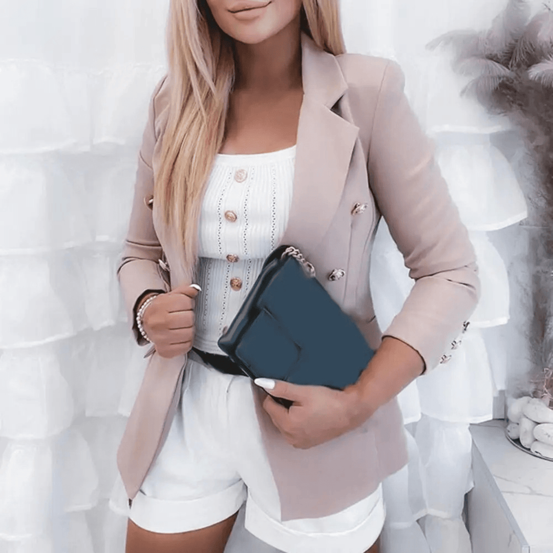 Dubbelrijige Damesblazer – Elegante Blazer voor Werk en Chique Outfits