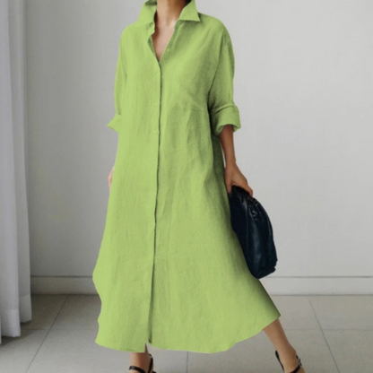 Elegante zakelijke stijl slanke eenvoudige blouse jurk