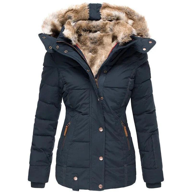 Eva | Gevoerde Lange Winterjas Met Capuchon