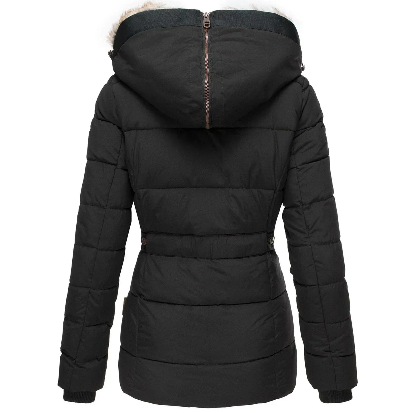 Eva | Gevoerde Lange Winterjas Met Capuchon