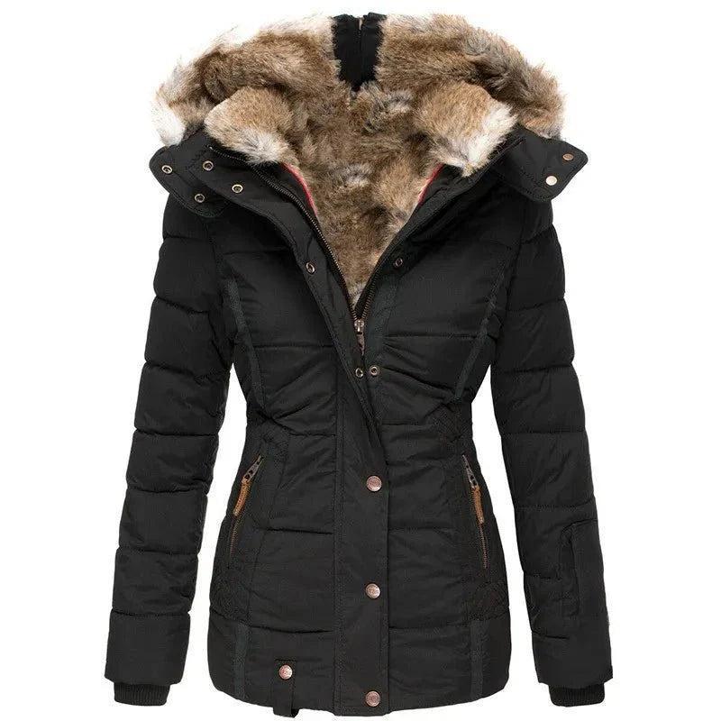 Eva | Gevoerde Lange Winterjas Met Capuchon