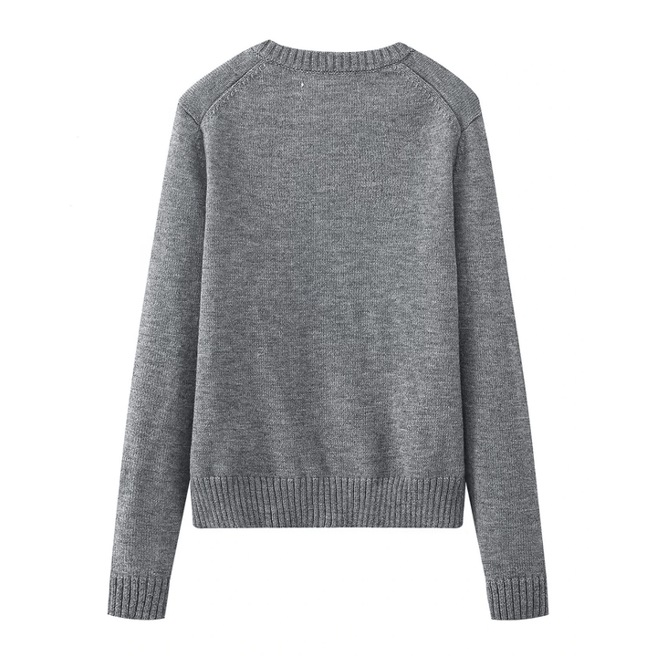 Gebreid Damesvest – Casual Vest met Ronde Hals en Knopen voor Werk en Dagelijks Gebruik