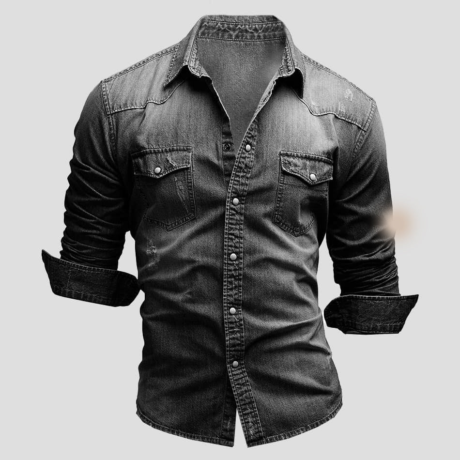 Gerrit | Vintage denim overhemd met iconische borstzakken
