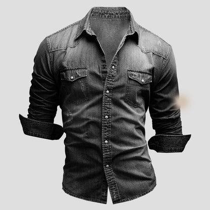 Gerrit | Vintage denim overhemd met iconische borstzakken