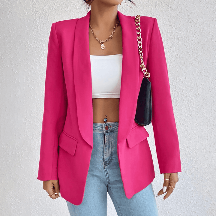 Getailleerde Damesblazer – Chique Lange Blazer voor Werk, Kantoor en Zakelijke Outfits