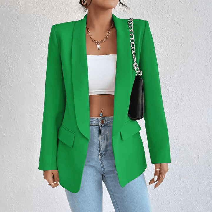 Getailleerde Damesblazer – Chique Lange Blazer voor Werk, Kantoor en Zakelijke Outfits