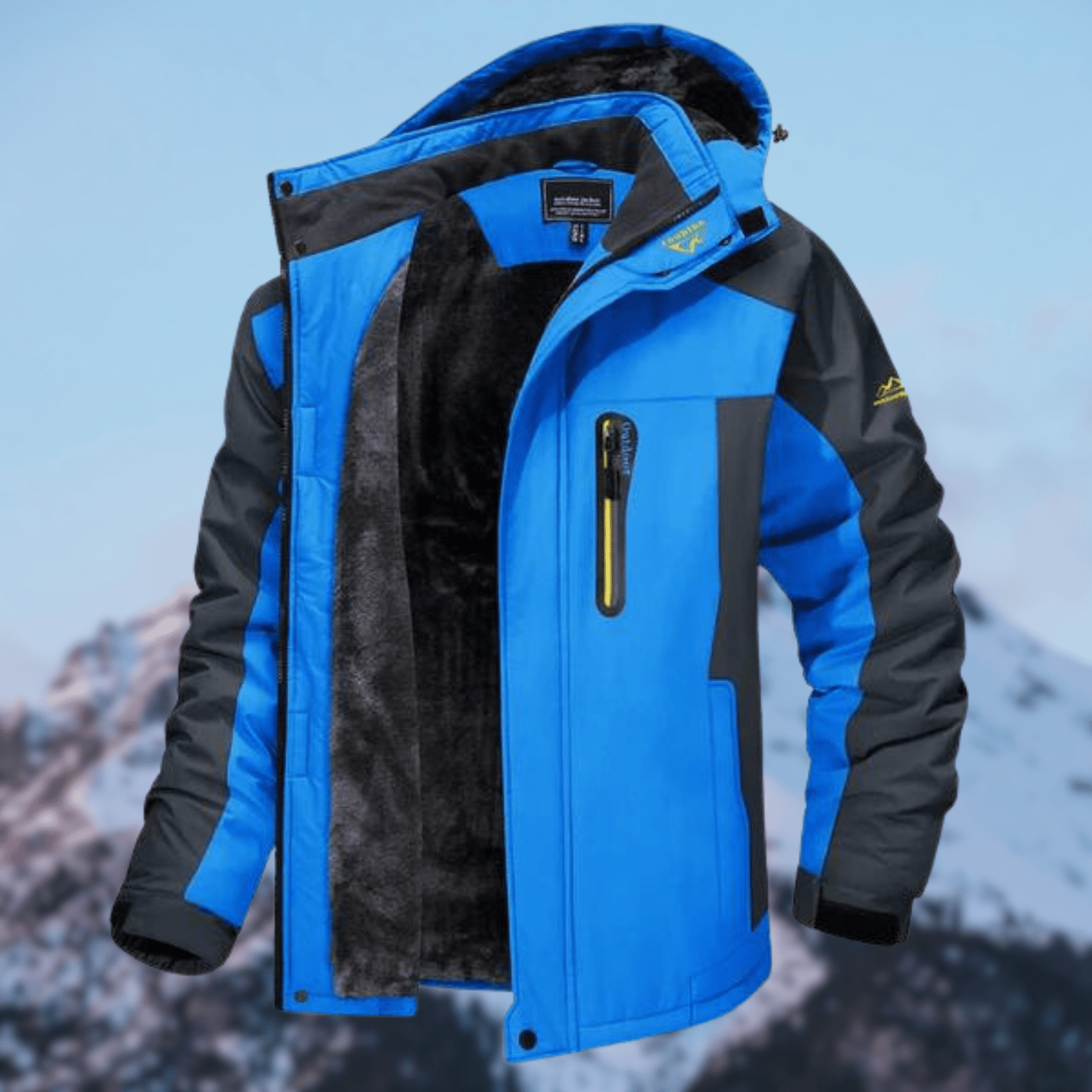 Gevoerde winterjas voor heren - waterdichte en winddichte outdoorjas met capuchon, warm en ademend