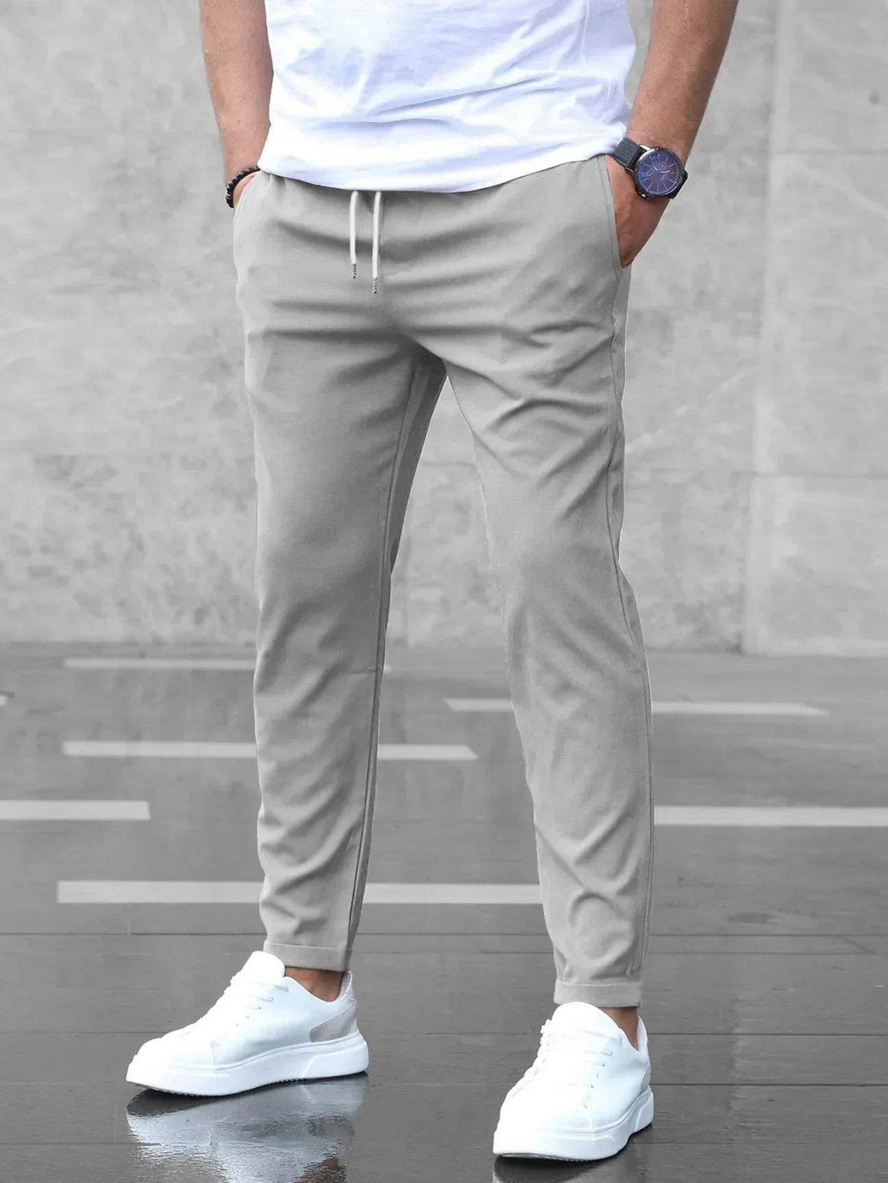 Hendrik | Slim fit joggingbroek met elastische tailleband