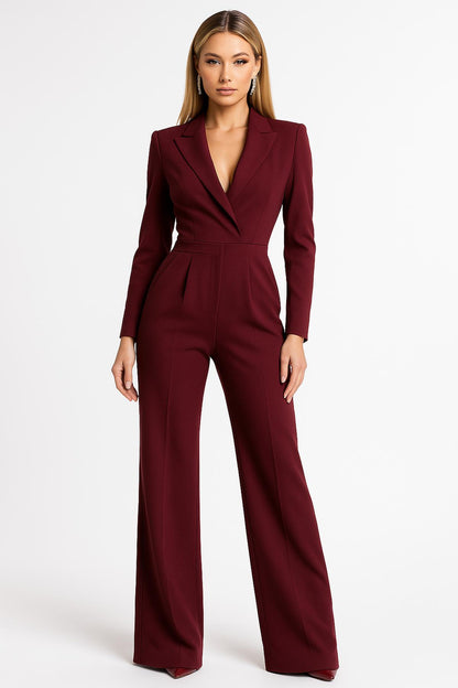 Hendrika | Elegante Jumpsuit wikkelontwerp Met Lange Mouwen