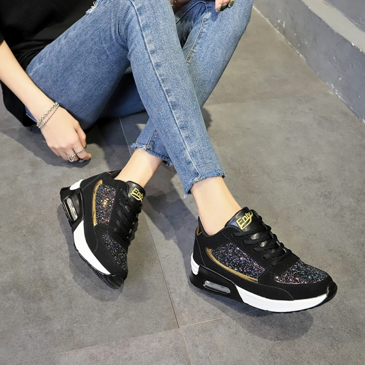 High top lichtgewicht orthopedische dames sneakers met ronde teen