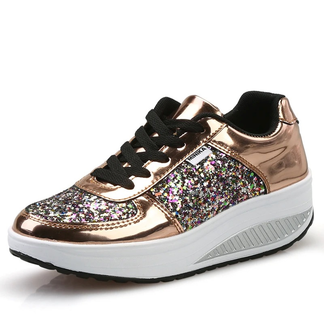 High top lichtgewicht orthopedische dames sneakers met ronde teen