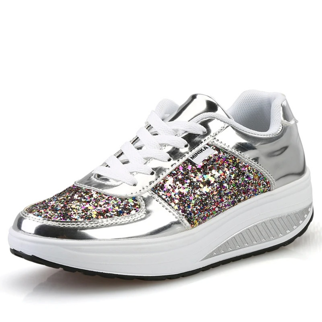 High top lichtgewicht orthopedische dames sneakers met ronde teen