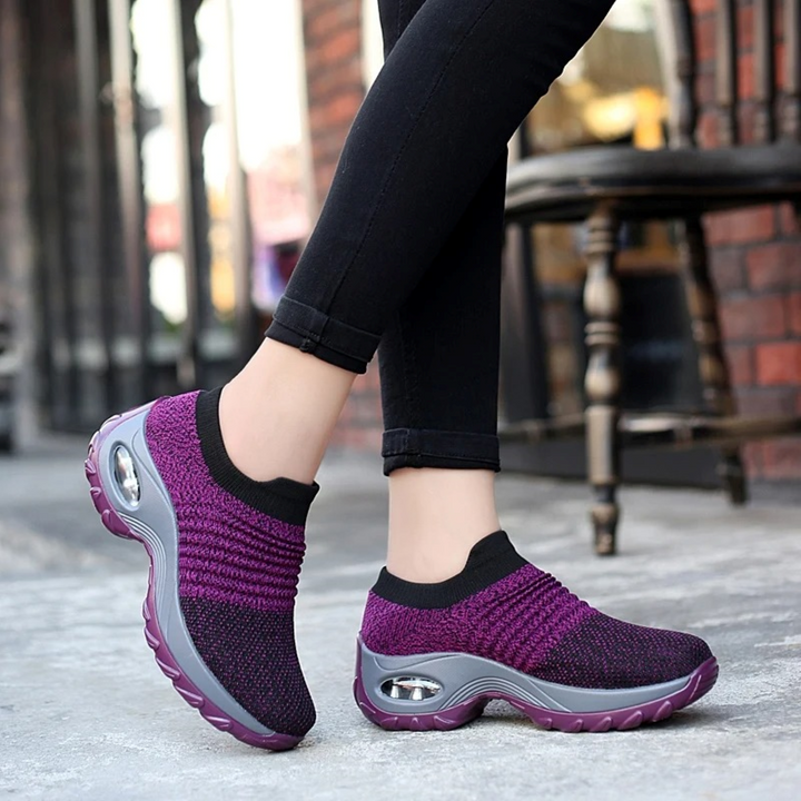 Hoge zool elastische orthopedische dames sneakers