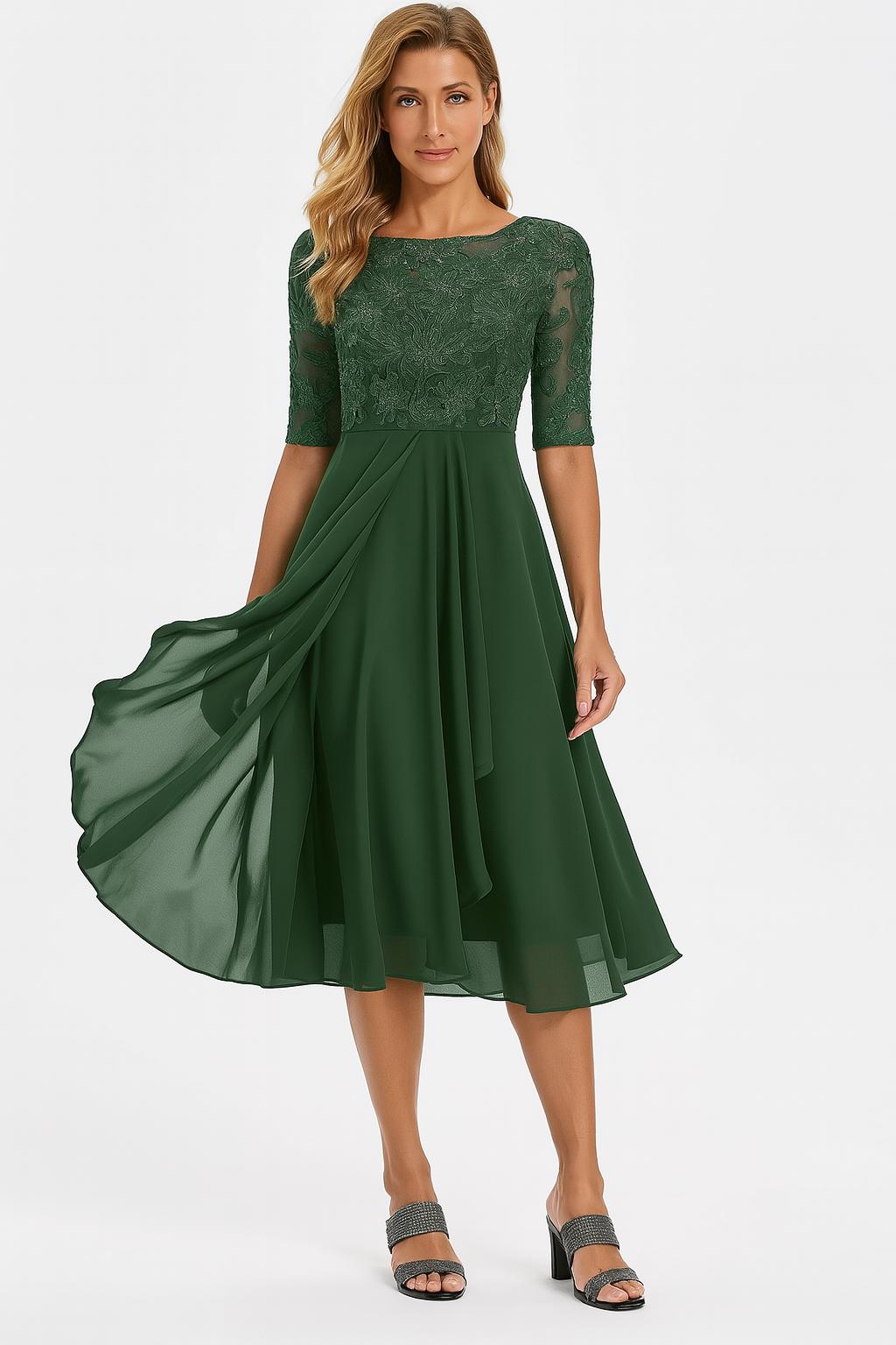 Isabelle | Elegante midi jurk voor bruiloften en speciale gelegenheden