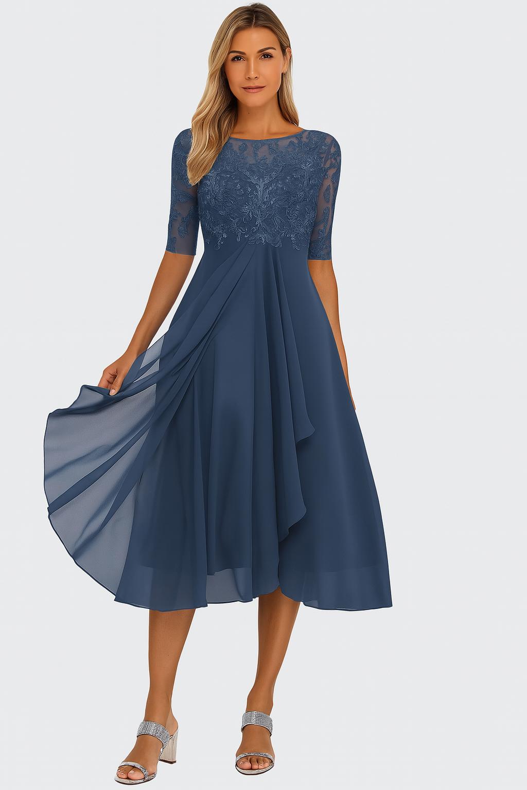 Isabelle | Elegante midi jurk voor bruiloften en speciale gelegenheden