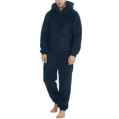 Joris | Zacht teddy onesie met capuchon