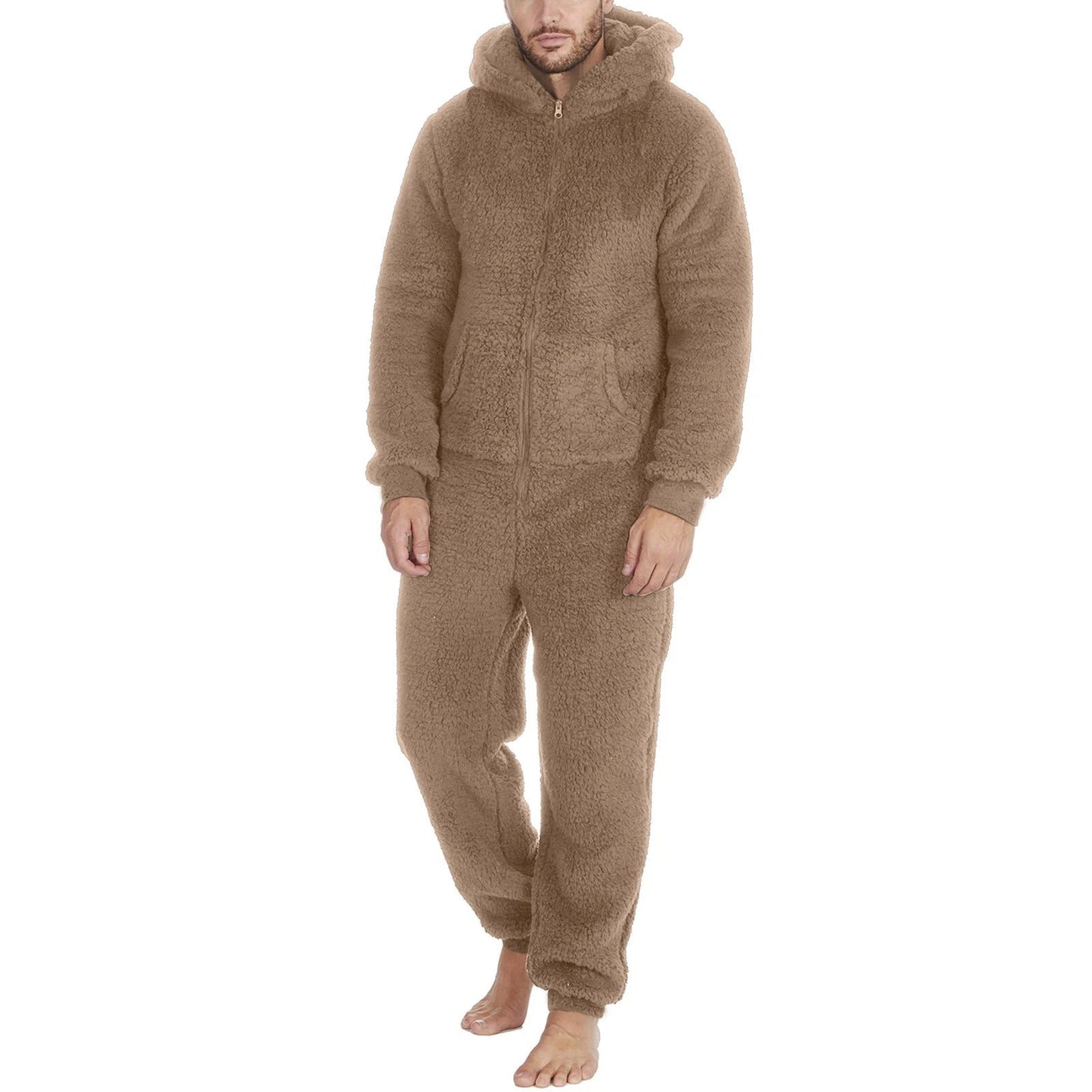 Joris | Zacht teddy onesie met capuchon