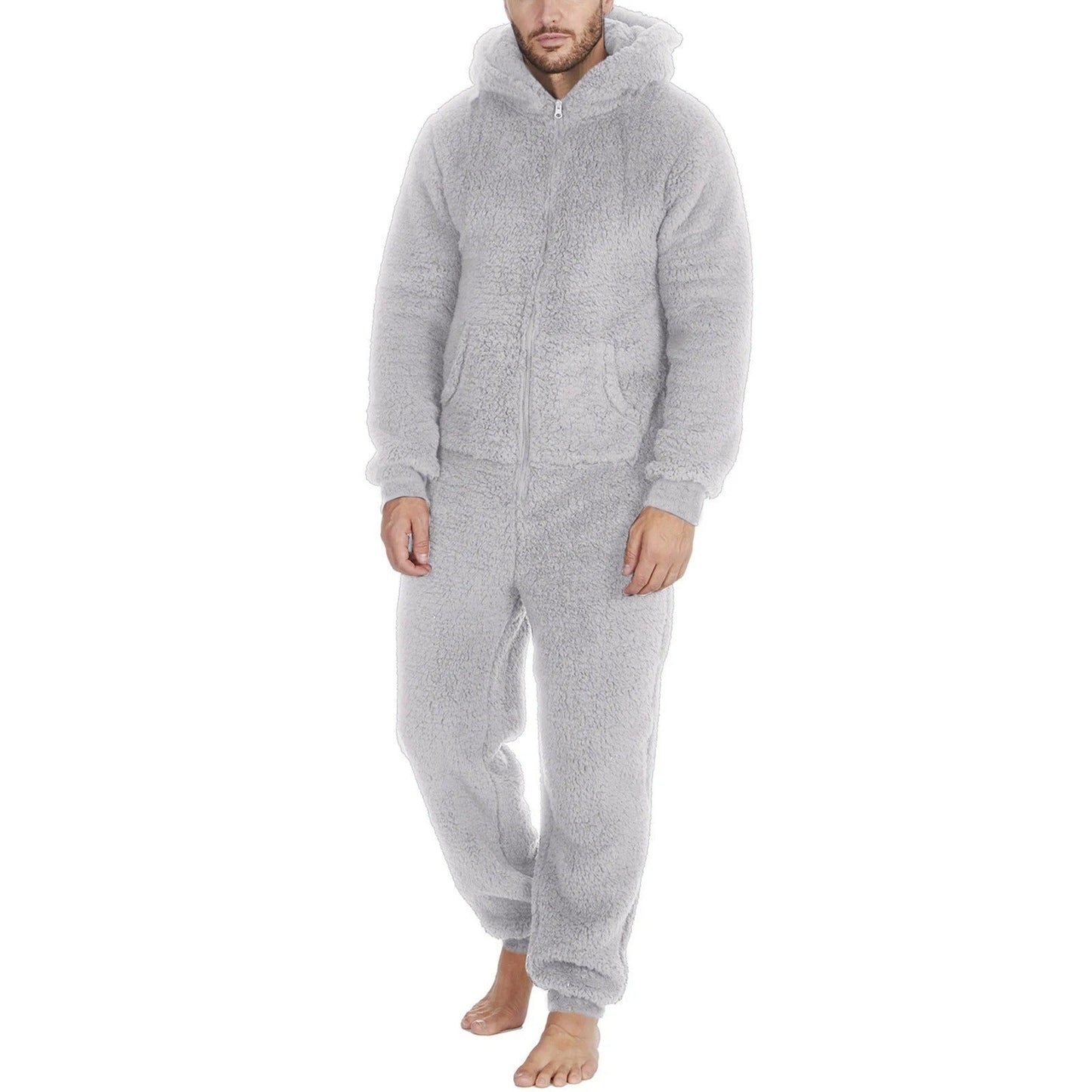 Joris | Zacht teddy onesie met capuchon