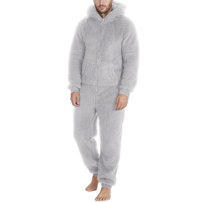 Joris | Zacht teddy onesie met capuchon